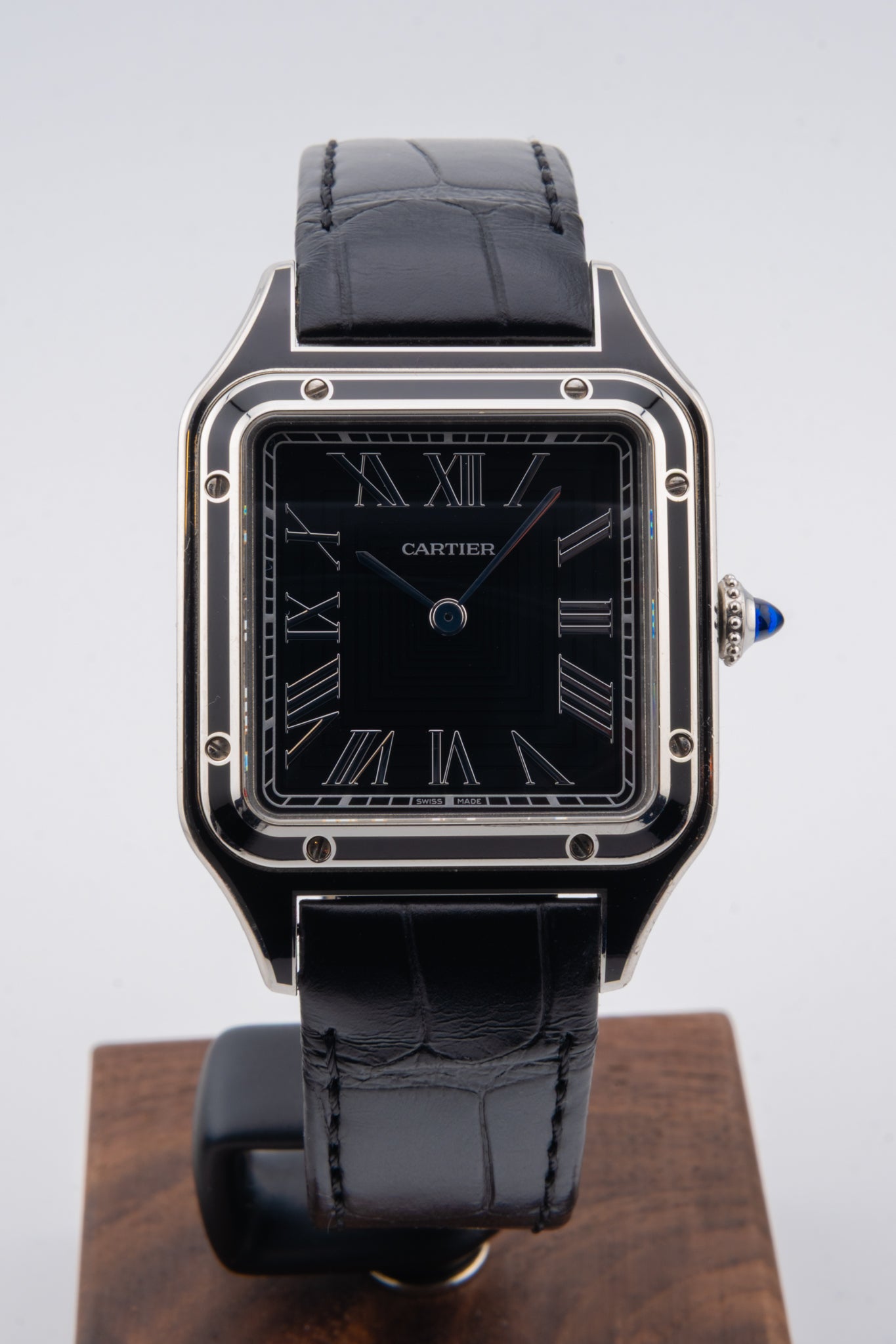 Cartier Santos Dumont Black Lacquer WSSA0046 