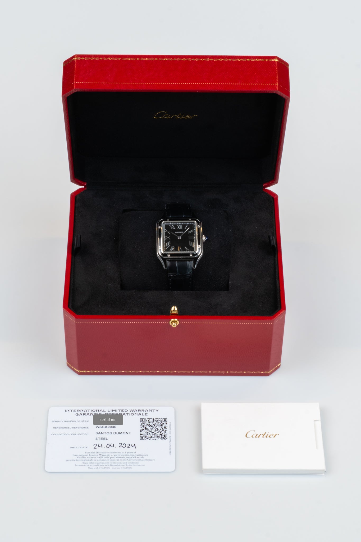 Cartier Santos Dumont Black Lacquer WSSA0046 