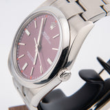 Rolex Oyster Perpetual 39 Steel Red Grape Dial 114300
